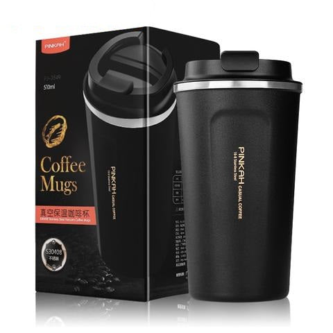 Thermo Cup Travel Coffee Mug With Lid Car.