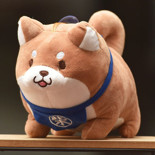 Cute Wear Scarf Shiba Inu Dog Plush Doll.